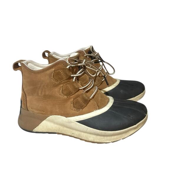 Sorel Out N About Womens Hand Crafted Brown Blue Boots Size 7.5 Women's Outdoor - Picture 1 of 8